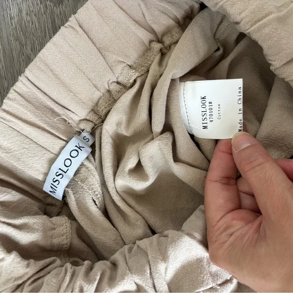 Tan Linen Pants - Picture 7 of 7